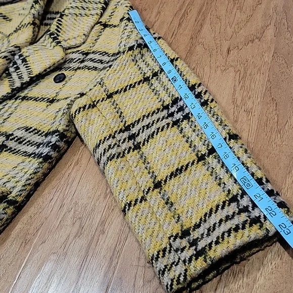 TOPSHOP Wool Blend Double Breasted Long Coat - Picture 12 of 16